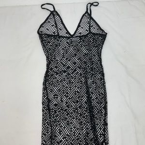 1385 womens k+glam see through dress